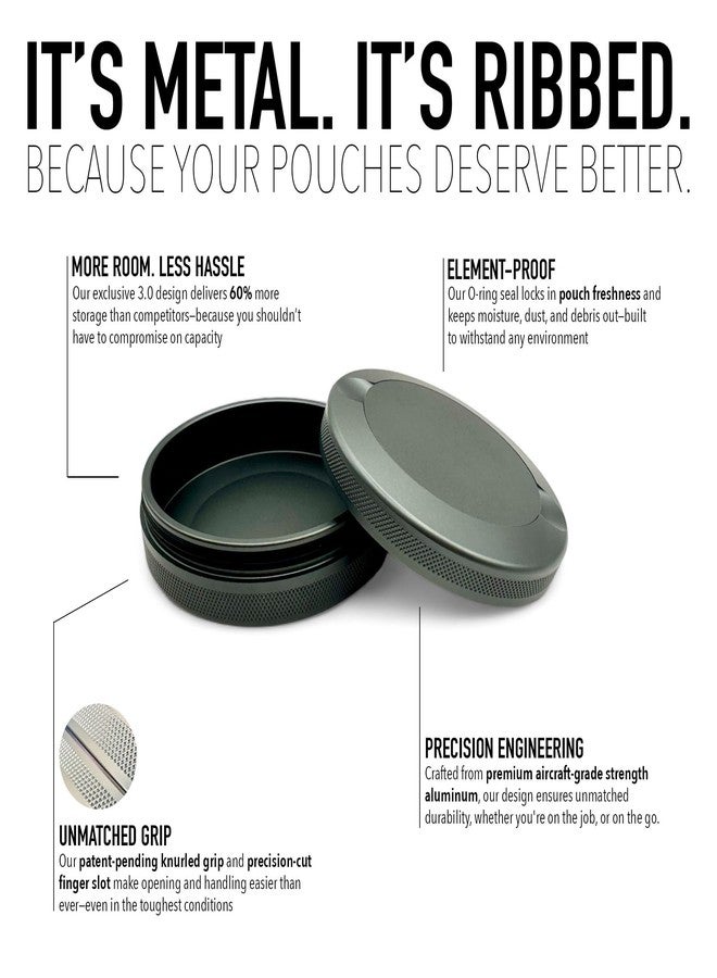 Syn Tin Edition 005: Freedom | Metal Can | Metal Container | Pouch Container | Small Storage Tin (Gunmetal Gray) - Image 2